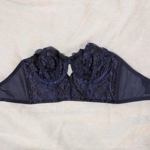 Purple lace bra w/ gold detail